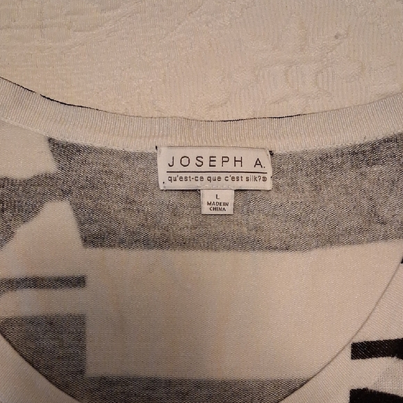 Joseph A. Black and White Animal Print Top/Sweater - Picture 2 of 10